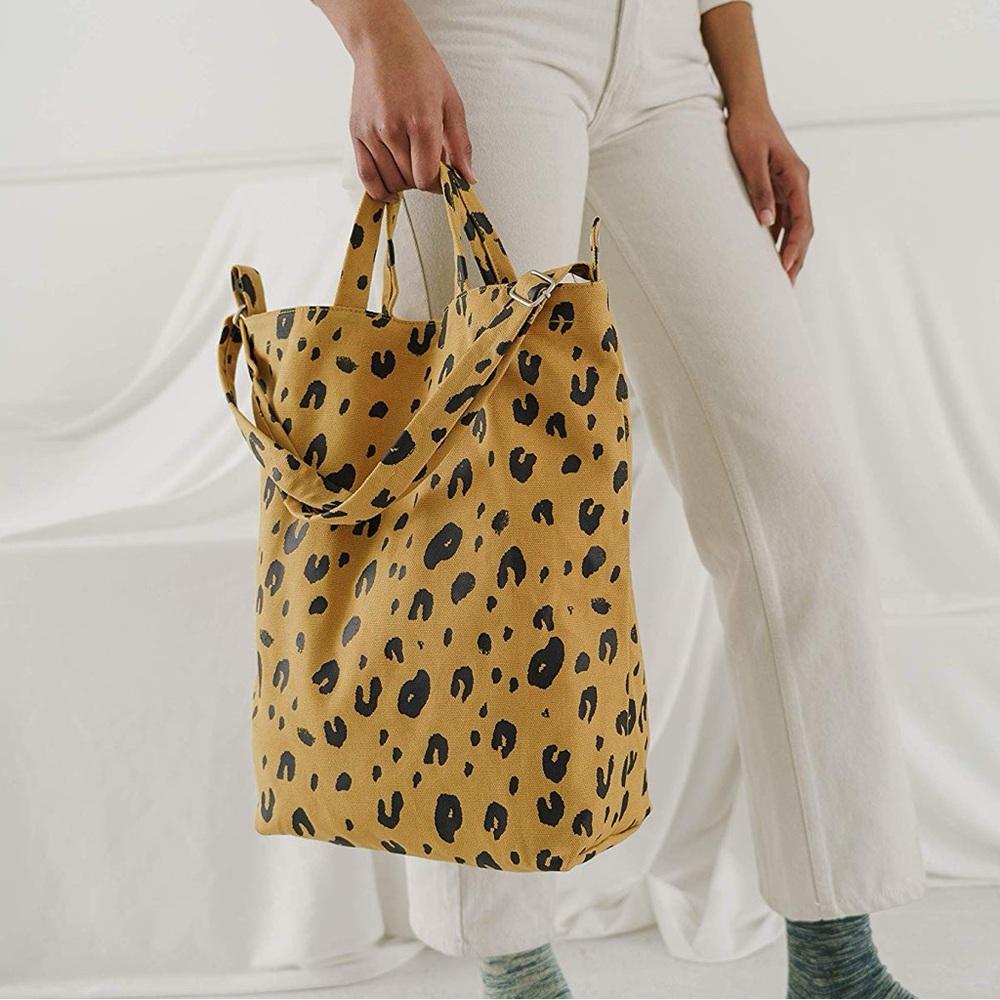 Leopard Print Tote Bag - Yellow